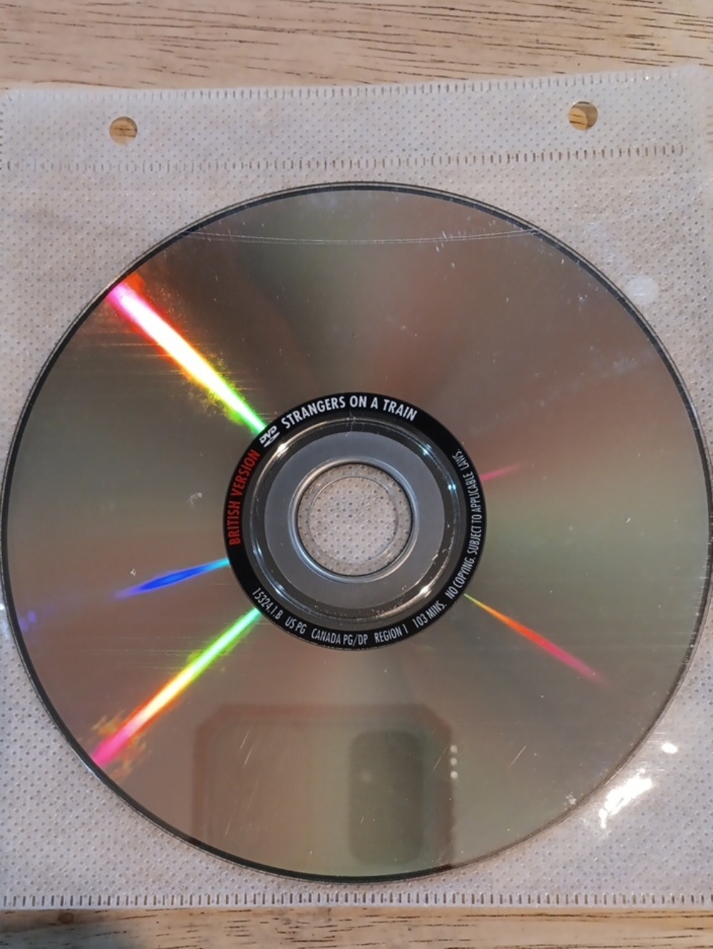 Strangers on a Train DVD *NO CASE*